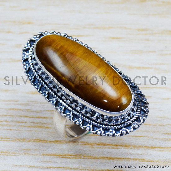 Tiger Eye 925 Sterling Silver Ring (SJWR-1135) Tiger Eye 925 Sterling Silver Ring (SJWR-1135)