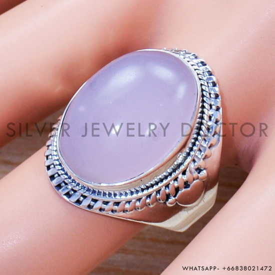 Rose Quartz 925 Sterling Silver Ring (SJWR-1142) Rose Quartz 925 Sterling Silver Ring (SJWR-1142)