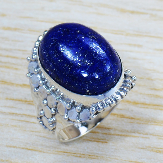 Classic Look Jewelry 925 Sterling Silver Lapis Lazuli Gemstone Ring SJWR-1159