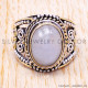 Rainbow Moonstone 925 Sterling Silver Ring (SJWR-116)