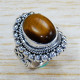 Amazing Look Jewelry Tiger Eye Gemstone 925 Sterling Silver Ring SJWR-1168