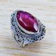 925 Sterling Silver Ancient Look Jewelry Ruby Gemstone Ring SJWR-1175