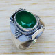 Anniversary Gift Jewelry 925 Sterling Silver Green Onyx Gemstone Ring SJWR-1177