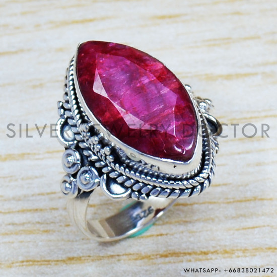Ruby 925 Sterling Silver Ring (SJWR-1179) Ruby 925 Sterling Silver Ring (SJWR-1179)