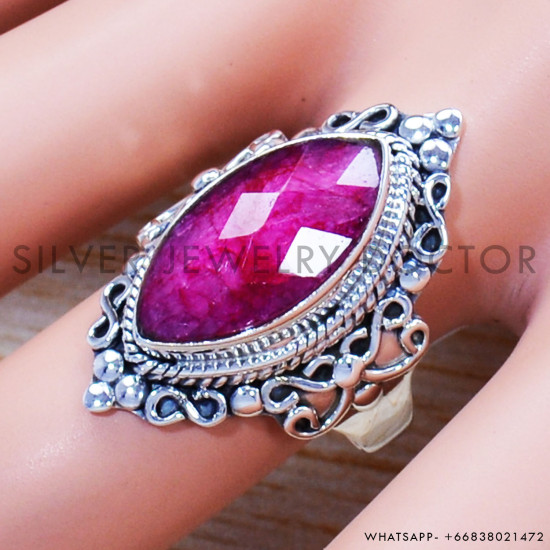 Ruby 925 Sterling Silver Ring (SJWR-1184) Ruby 925 Sterling Silver Ring (SJWR-1184)