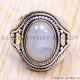 Rainbow Moonstone 925 Sterling Silver Ring (SJWR-119) Rainbow Moonstone 925 Sterling Silver Ring (SJWR-119)