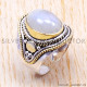 Rainbow Moonstone 925 Sterling Silver Ring (SJWR-119) Rainbow Moonstone 925 Sterling Silver Ring (SJWR-119)