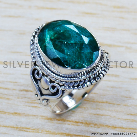 Emerald 925 Sterling Silver Ring (SJWR-1190) Emerald 925 Sterling Silver Ring (SJWR-1190)