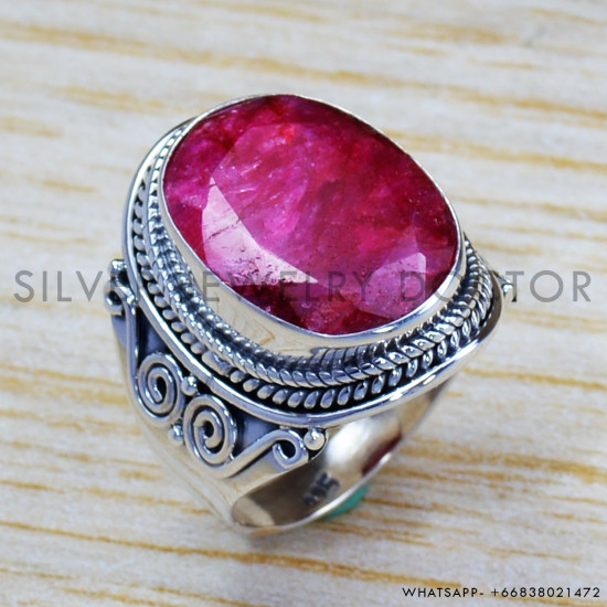 Ruby 925 Sterling Silver Ring (SJWR-1193) Ruby 925 Sterling Silver Ring (SJWR-1193)