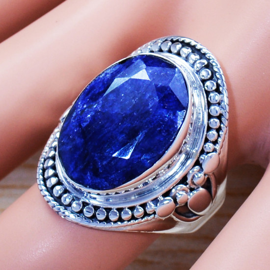Wholesale Price Jewelry Sapphire Gemstone 925 Sterling Silver Ring SJWR-1195