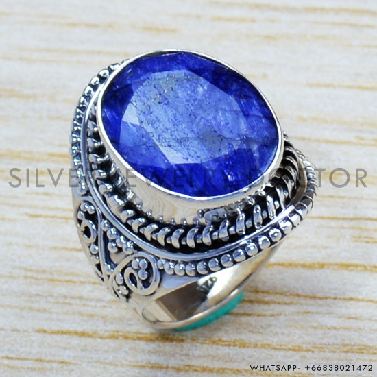Sapphire 925 Sterling Silver Ring (SJWR-1202) Sapphire 925 Sterling Silver Ring (SJWR-1202)
