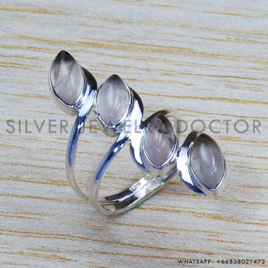 Rose Quartz 925 Sterling Silver Ring (SJWR-1207) Rose Quartz 925 Sterling Silver Ring (SJWR-1207)