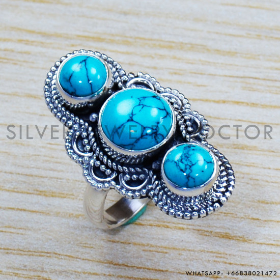 Turquoise 925 Sterling Silver Ring (SJWR-1209) Turquoise 925 Sterling Silver Ring (SJWR-1209)