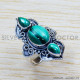 Malachite 925 Sterling Silver Ring (SJWR-1212) Malachite 925 Sterling Silver Ring (SJWR-1212)