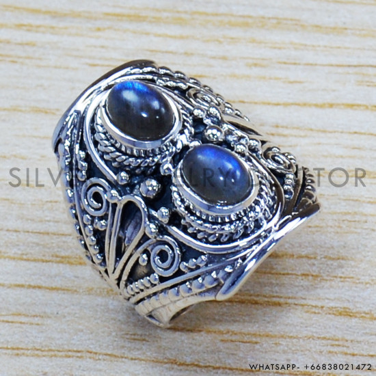 Labradorite 925 Sterling Silver Ring (SJWR-1214) Labradorite 925 Sterling Silver Ring (SJWR-1214)