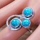 Turquoise Gemstone Indian Designer Jewelry 925 Sterling Silver Ring SJWR-1216