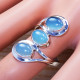 Blue Chalcedony Gemstone Authentic 925 Sterling Silver Jewelry Ring SJWR-1218