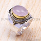 Rose Quartz 925 Sterling Silver Ring (SJWR-122) Rose Quartz 925 Sterling Silver Ring (SJWR-122)