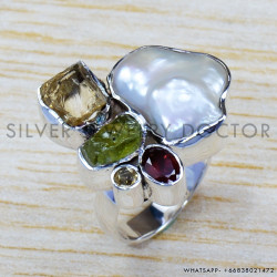 Pearl 925 Sterling Silver Ring (SJWR-1244)