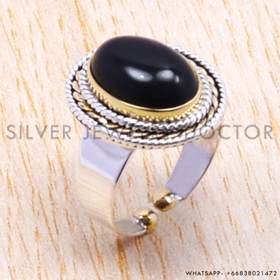Black Onyx 925 Sterling Silver Ring (SJWR-125) Black Onyx 925 Sterling Silver Ring (SJWR-125)