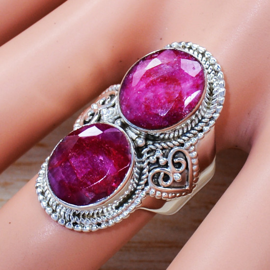 Wholesale Price Jewelry Ruby Gemstone 925 Sterling Silver Ring SJWR-1258