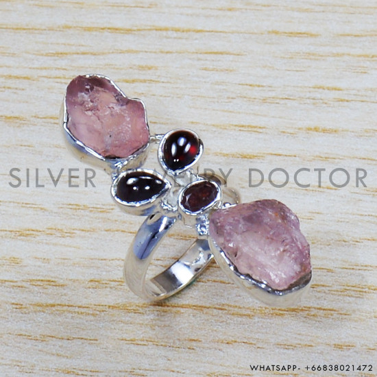 Rose Quartz 925 Sterling Silver Ring (SJWR-1260) Rose Quartz 925 Sterling Silver Ring (SJWR-1260)
