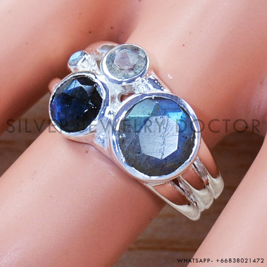 Labradorite 925 Sterling Silver Ring (SJWR-1261) Labradorite 925 Sterling Silver Ring (SJWR-1261)
