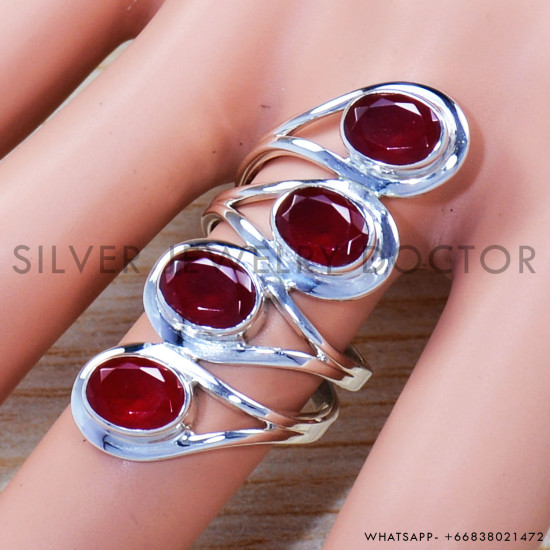 Ruby 925 Sterling Silver Ring (SJWR-1265) Ruby 925 Sterling Silver Ring (SJWR-1265)