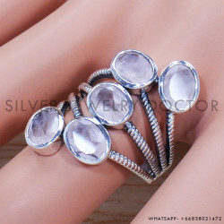 Rose Quartz 925 Sterling Silver Ring (SJWR-1271)