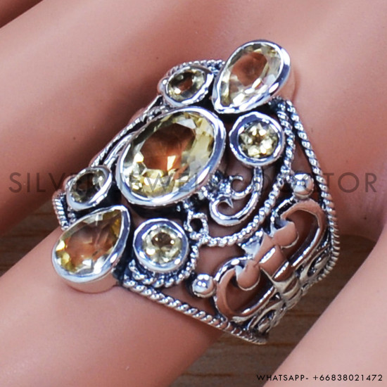 Citrine 925 Sterling Silver Ring (SJWR-1272) Citrine 925 Sterling Silver Ring (SJWR-1272)