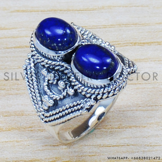 Lapis Lazuli 925 Sterling Silver Ring (SJWR-1274) Lapis Lazuli 925 Sterling Silver Ring (SJWR-1274)