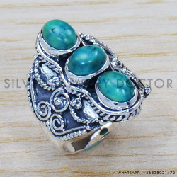 Turquoise 925 Sterling Silver Ring (SJWR-1275) Turquoise 925 Sterling Silver Ring (SJWR-1275)