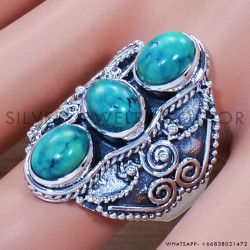 Turquoise 925 Sterling Silver Ring (SJWR-1275)