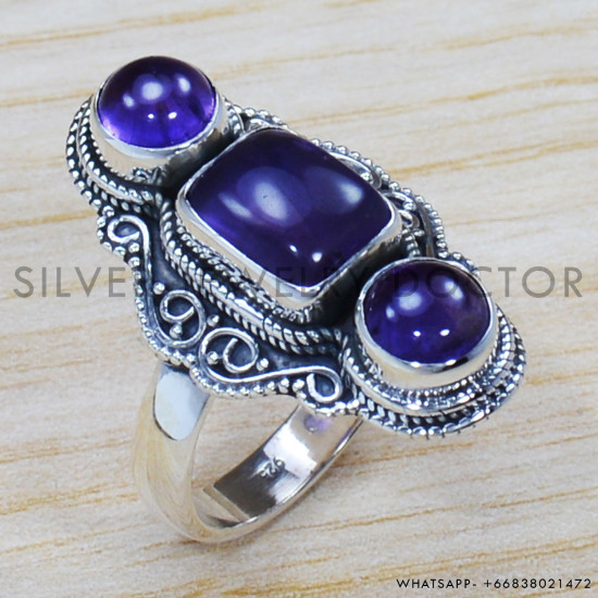 Amethyst 925 Sterling Silver Ring (SJWR-1280) Amethyst 925 Sterling Silver Ring (SJWR-1280)