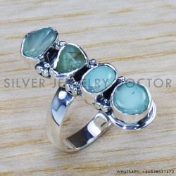 Aquamarine 925 Sterling Silver Ring (SJWR-1283) Aquamarine 925 Sterling Silver Ring (SJWR-1283)