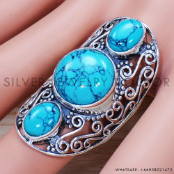 Turquoise 925 Sterling Silver Ring (SJWR-1286)