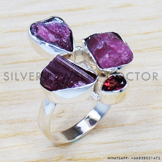 Garnet 925 Sterling Silver Ring (SJWR-1289) Garnet 925 Sterling Silver Ring (SJWR-1289)