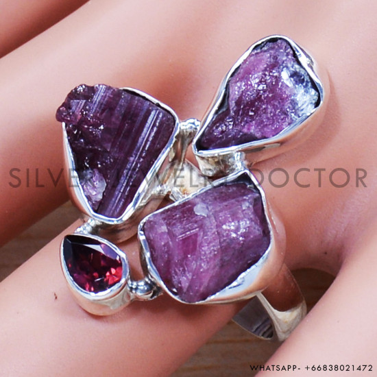 Garnet 925 Sterling Silver Ring (SJWR-1289) Garnet 925 Sterling Silver Ring (SJWR-1289)