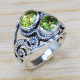 Amazing Look Jewelry 925 Sterling Silver Peridot Gemstone Ring SJWR-1290
