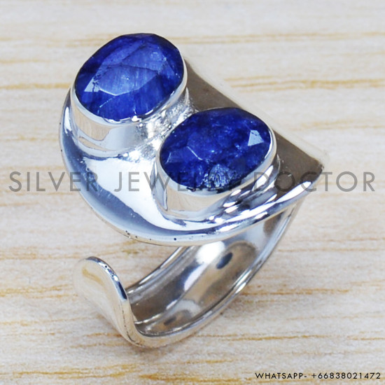 Sapphire 925 Sterling Silver Ring (SJWR-1291) Sapphire 925 Sterling Silver Ring (SJWR-1291)
