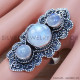 Rainbow Moonstone 925 Sterling Silver Ring (SJWR-1302) Rainbow Moonstone 925 Sterling Silver Ring (SJWR-1302)