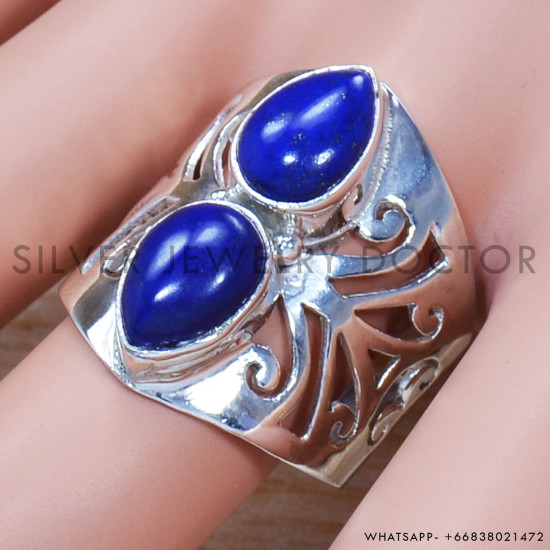Lapis Lazuli 925 Sterling Silver Ring (SJWR-1306) Lapis Lazuli 925 Sterling Silver Ring (SJWR-1306)