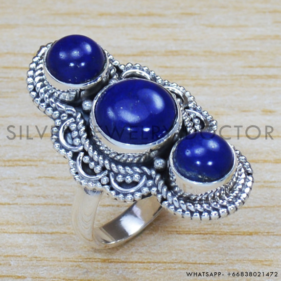 Lapis Lazuli 925 Sterling Silver Ring (SJWR-1313) Lapis Lazuli 925 Sterling Silver Ring (SJWR-1313)