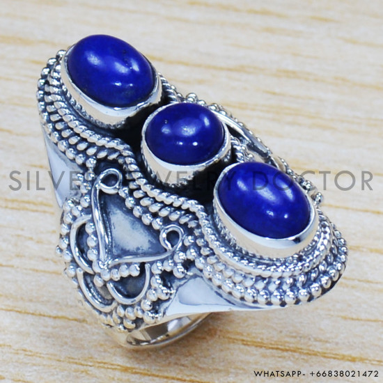 Lapis Lazuli 925 Sterling Silver Ring (SJWR-1316) Lapis Lazuli 925 Sterling Silver Ring (SJWR-1316)