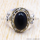 Black Onyx 925 Sterling Silver Ring (SJWR-132) Black Onyx 925 Sterling Silver Ring (SJWR-132)