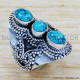 Turquoise 925 Sterling Silver Ring (SJWR-1323) Turquoise 925 Sterling Silver Ring (SJWR-1323)