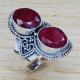 925 Sterling Silver Corundum Ruby Gemstone Stylish Jewelry Ring SJWR-1326