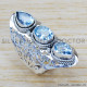 Blue Topaz 925 Sterling Silver Ring (SJWR-1330) Blue Topaz 925 Sterling Silver Ring (SJWR-1330)