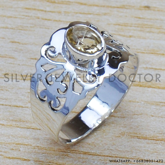 Citrine 925 Sterling Silver Ring (SJWR-1332) Citrine 925 Sterling Silver Ring (SJWR-1332)