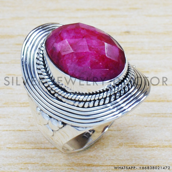 Ruby 925 Sterling Silver Ring (SJWR-1333) Ruby 925 Sterling Silver Ring (SJWR-1333)